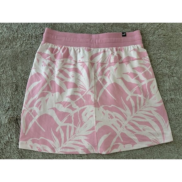 Puma Palm Resort Drawstring-Waist Skirt Women's S Pink Lilac-aop Elastic Waist - Picture 11 of 16
